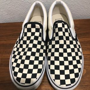 Men's Van's Classic Black/White Checkerboard, Size 10.5
